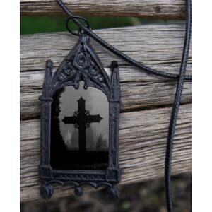 Cross Necklace Gothic Black Cross Pendant